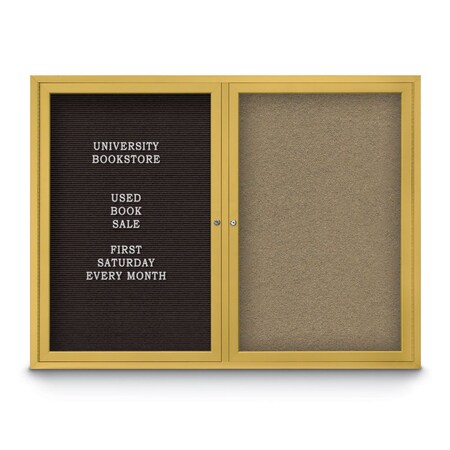 United Visual Products Corkboard, 18"x24", Buff/Black UV401PLUS-BLACK-BUFF